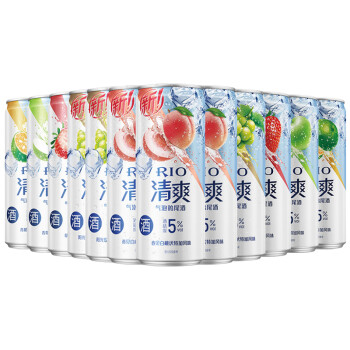 锐澳RIO洋酒预调鸡尾酒果酒清爽全家福330ml*12罐清爽12罐	